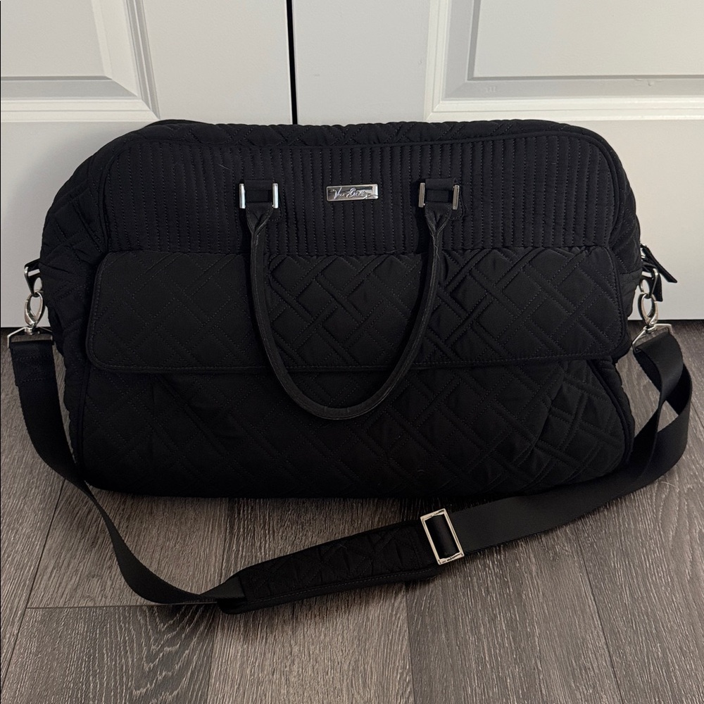 Vera Bradley Black Quilted Travel Bag